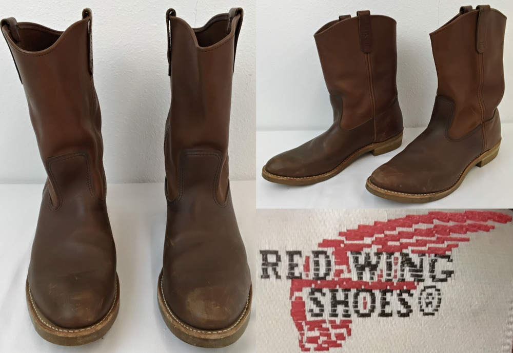 Red Wing Shoes Pecos Boots Men's US 13 Leather Upper Steel Toe Cowboy #Z5907